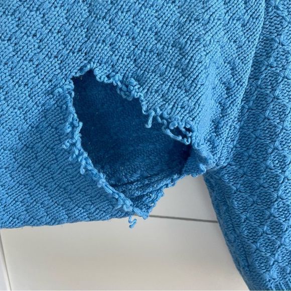 Current Elliott The Juniper Sky Blue Wool Sweater - Picture 3 of 7